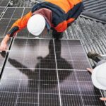 Solar panel installation on a multi-unit residential building
